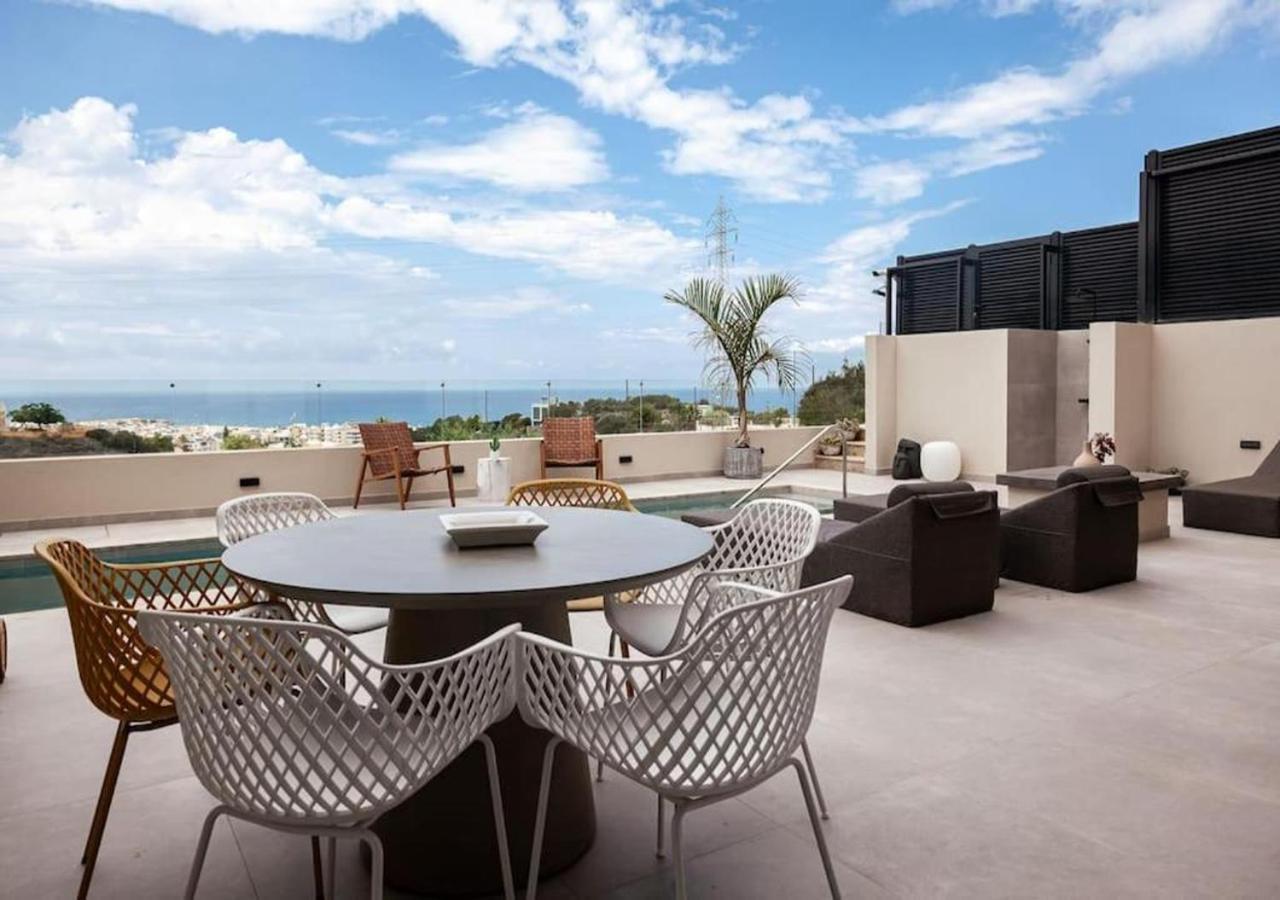 Orama Luxury Suite 3 Bedrooms With Private Pool Hersonissos  Exteriör bild